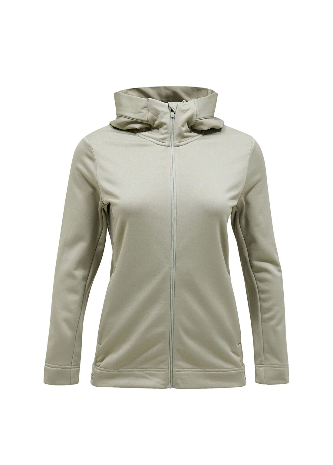 Peak Performance W Rider Tech Hood Yeşil Fermuarlı Kapüşonlu Kadın Polar