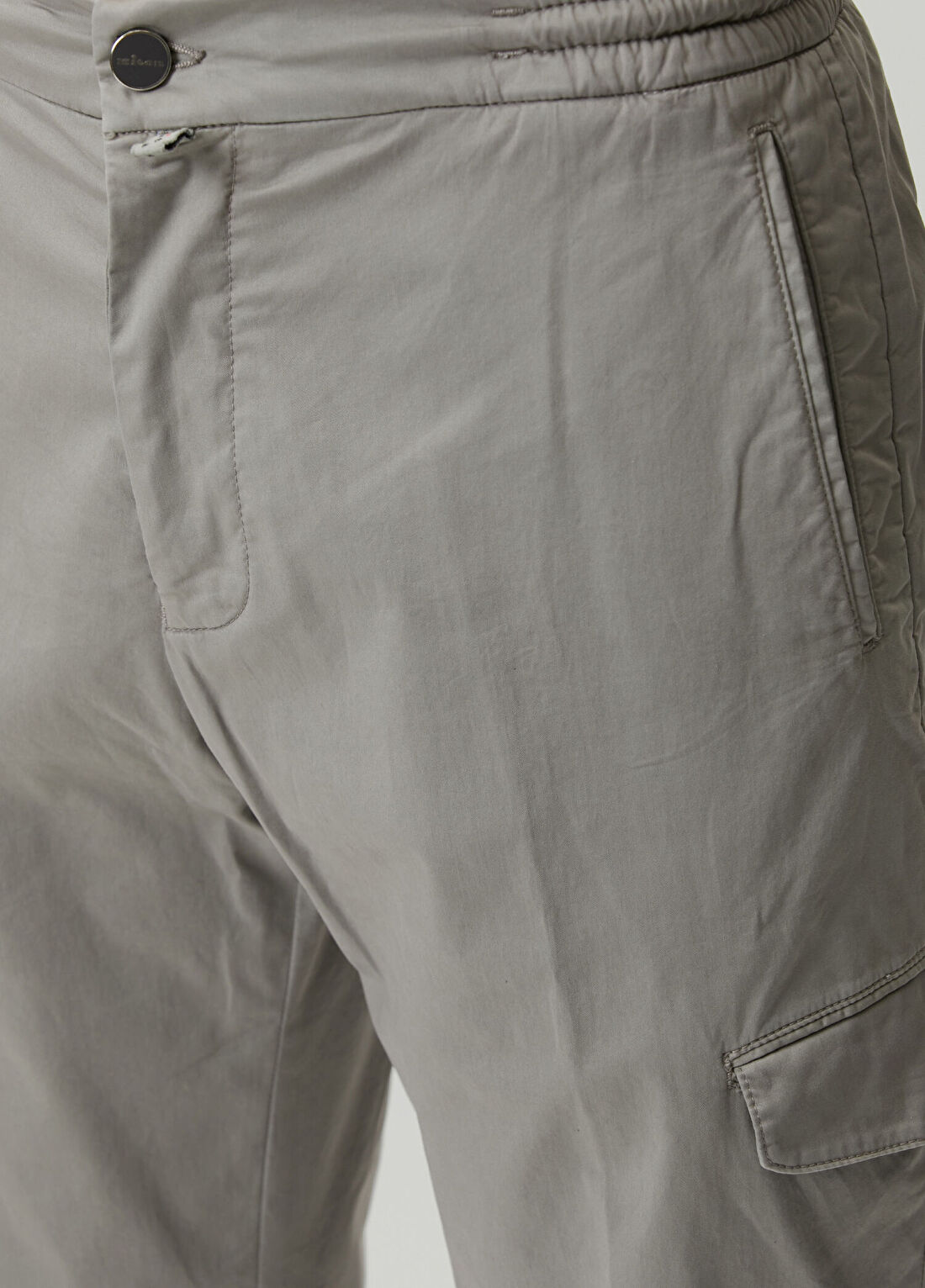 Kiton Gri Beli Kordonlu Kargo Pantolon görsel 4
