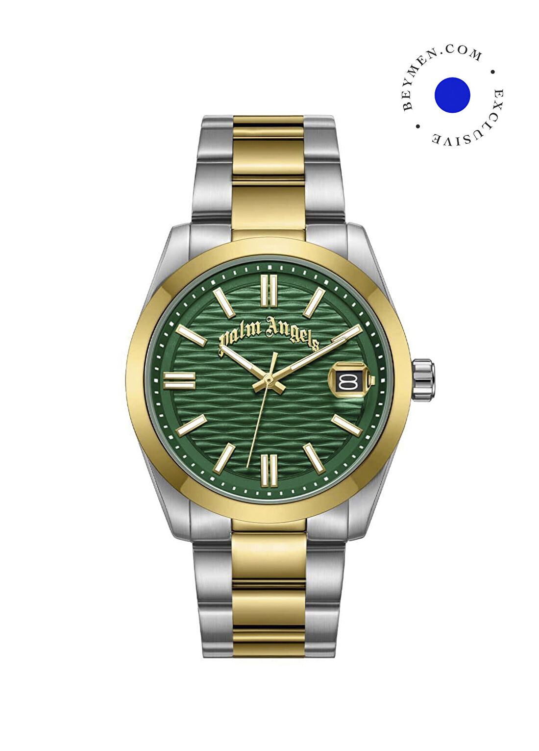 Palm Angels PMWGH0000202 Altın Rengi Metalik Gri Çelik Erkek Kol Saati