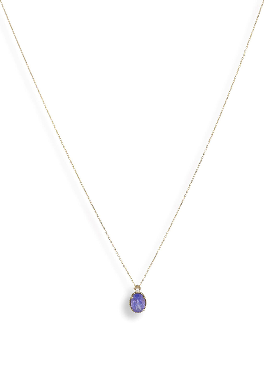 Ginza Design Jewelry Biggee Tanzanite Pırlanta Taşlı 14 Ayar Altın Kadın Kolye