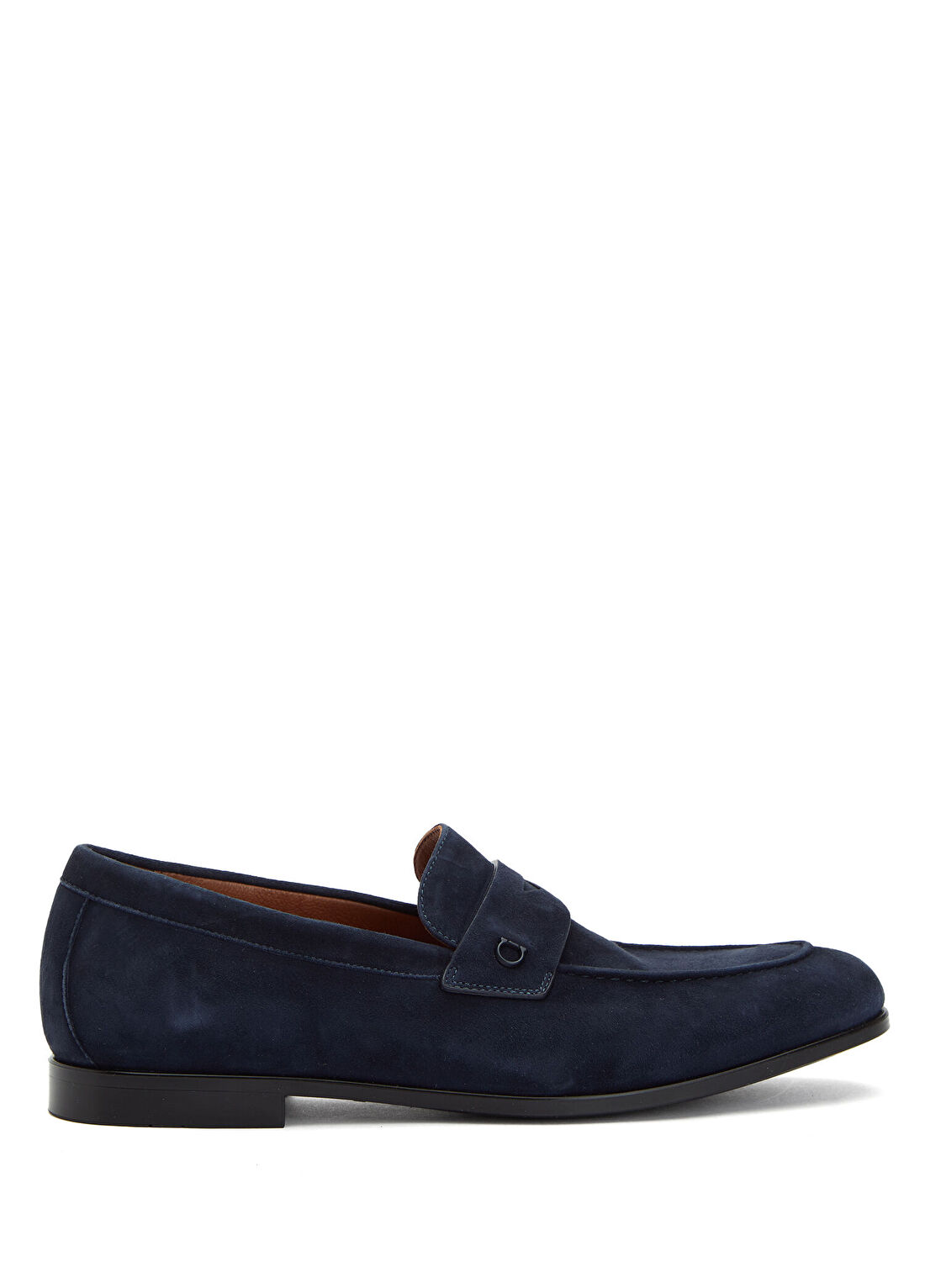 Ferragamo Lacivert Erkek Süet Loafer