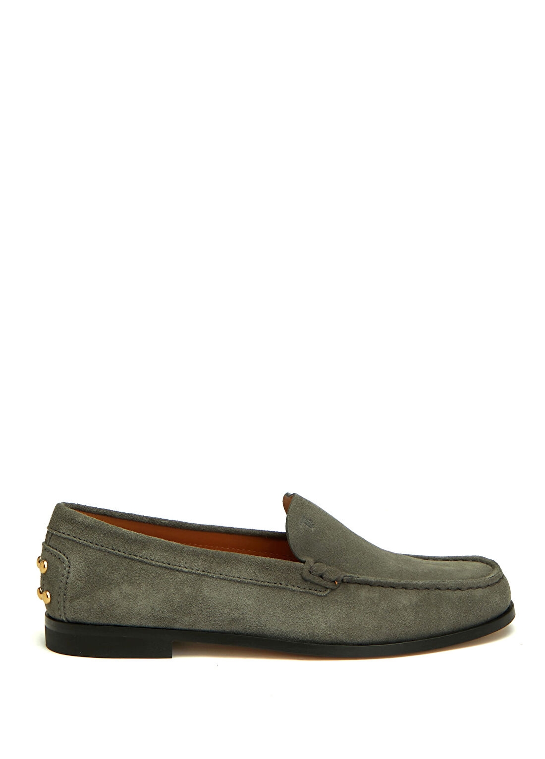 Tod's Metal Dots Koyu Gri Kadın Deri Loafer