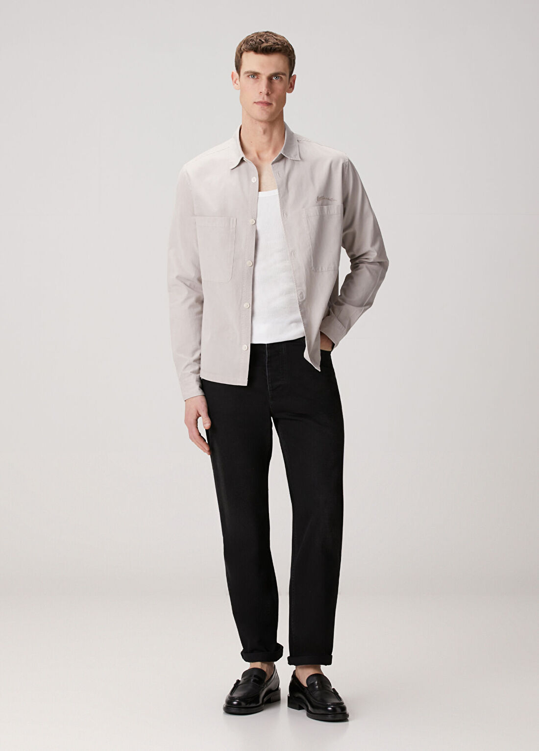 AllSaints Rohdi Krem Gömlek görsel 2