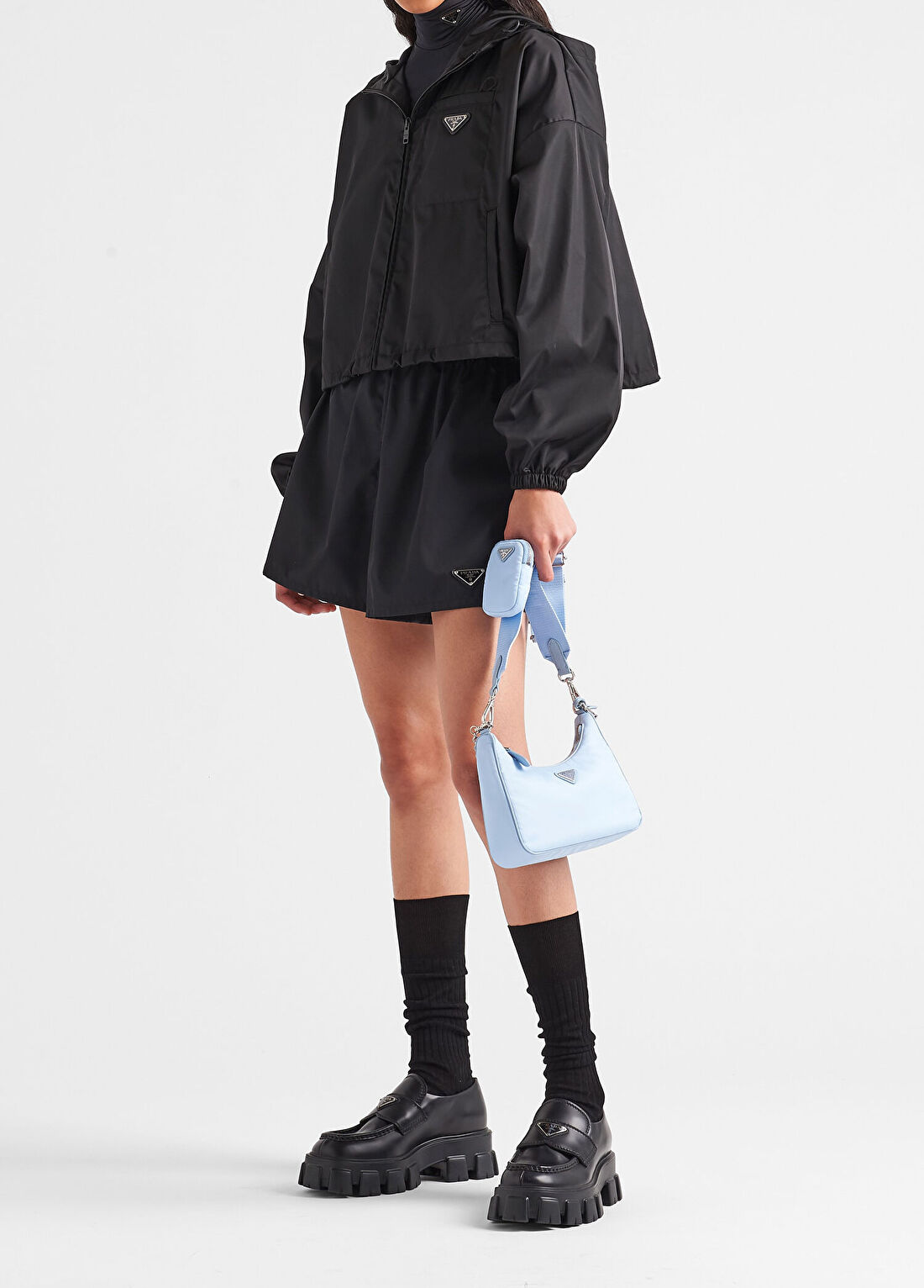 Prada Re-Nylon Siyah Kısa Ceket görsel 4