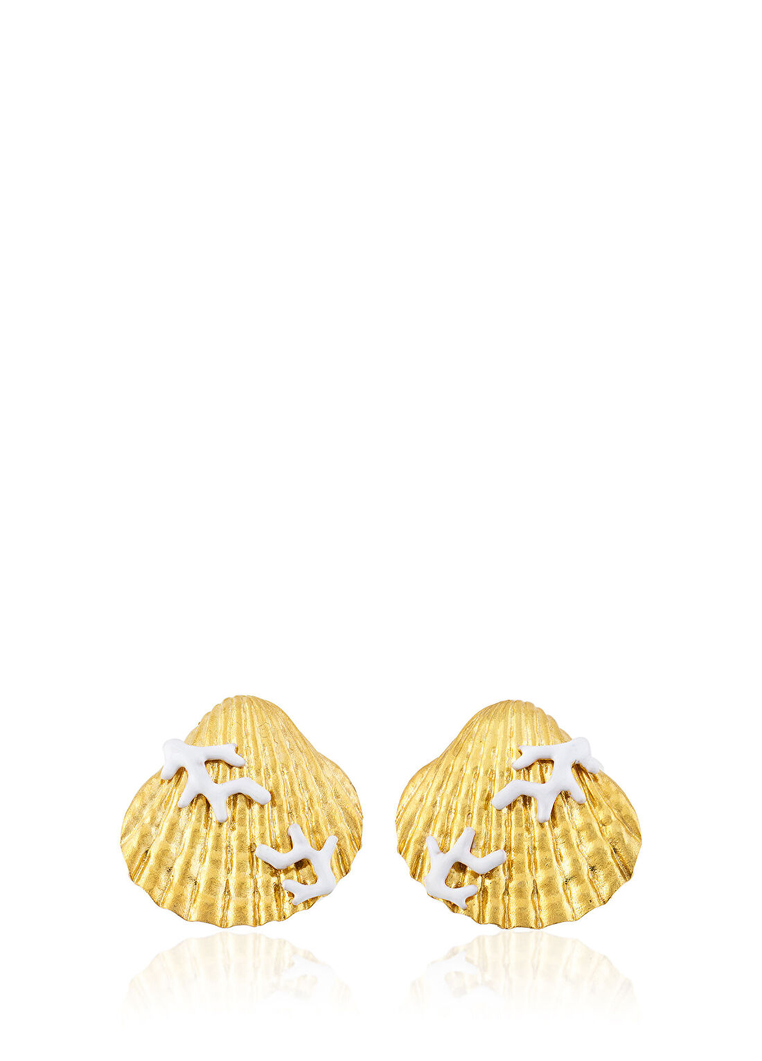 Milou Jewelry Seashell 22 Ayar Altın Kaplama Kadın Küpe