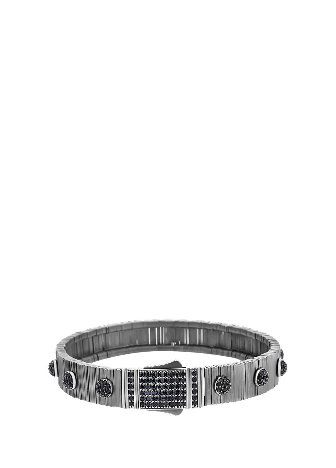 Orena Jewelry Centurion 925 Ayar Gümüş Siyah Rodyum Kaplama Erkek Bileklik