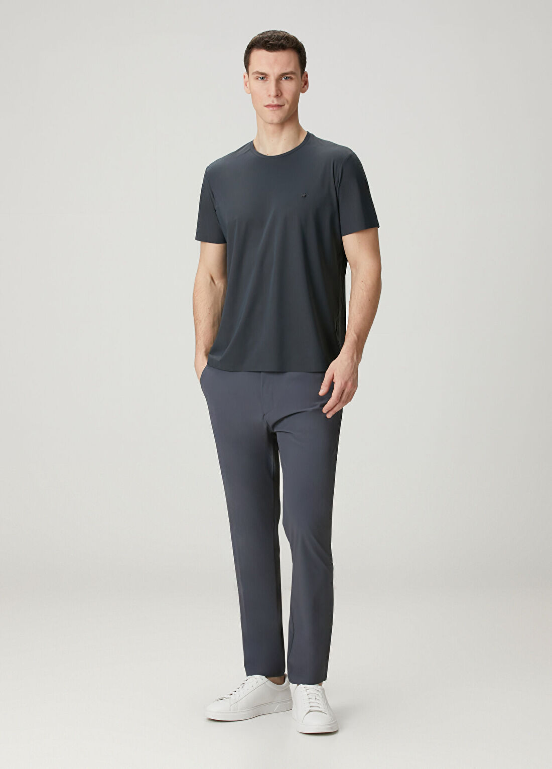 Isaora Comfy Technical Koyu Gri Chino Pantolon