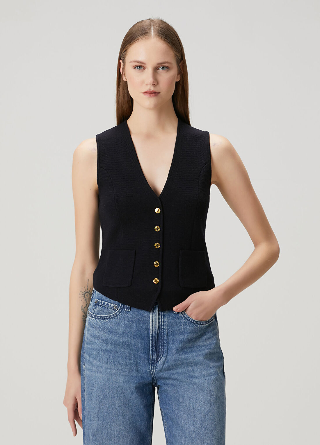 Rag&Bone Portia Lacivert Yelek görsel 3