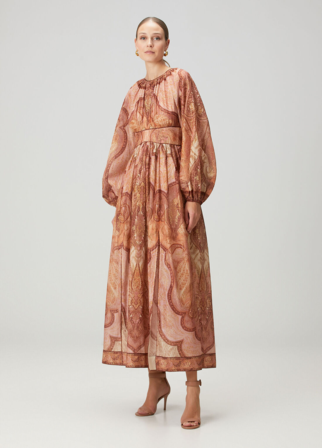 Zimmermann Wanderlust Bordo Maksi Elbise