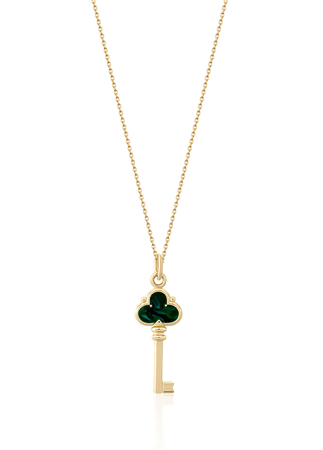 Iris + Ivy Malachite Small Key Kadın Altın Kolye