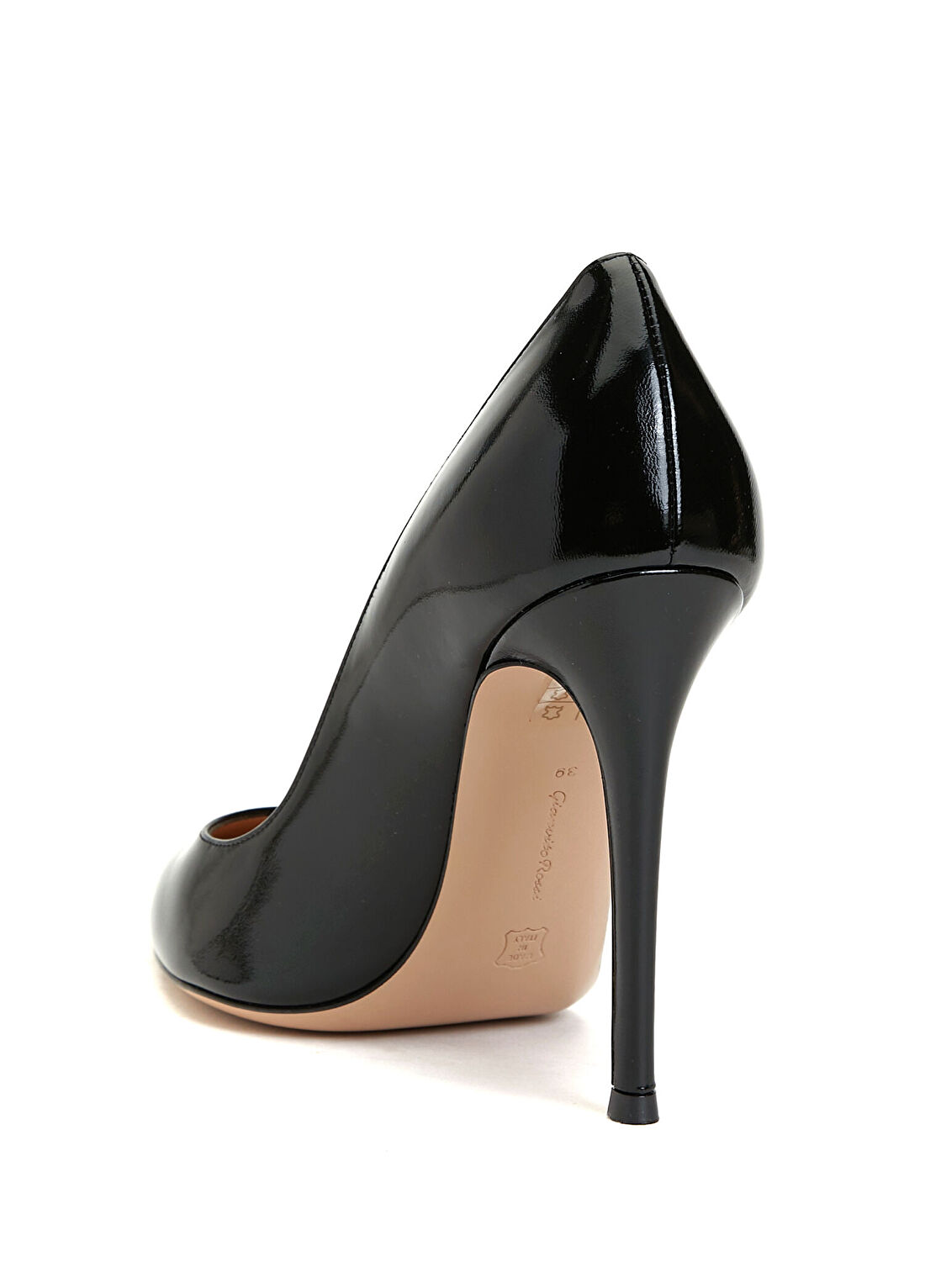 Gianvito Rossi Siyah Deri Stiletto görsel 3