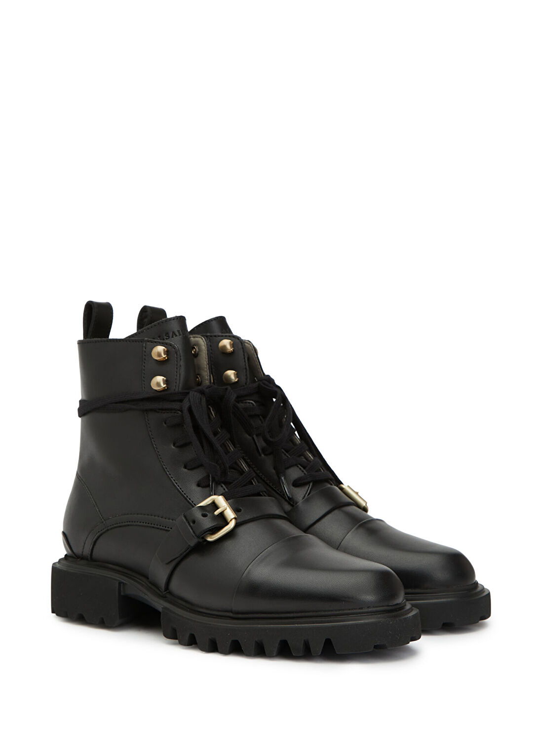 AllSaints Siyah Gold Kadın Deri Bot görsel 2