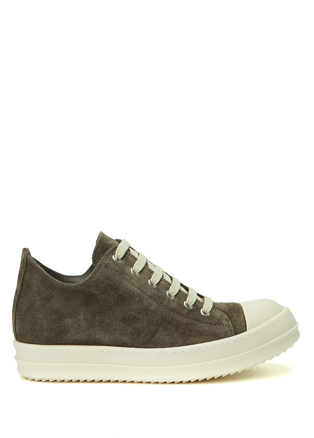 Rick Owens Kahve Beyaz Kadın Süet Sneaker