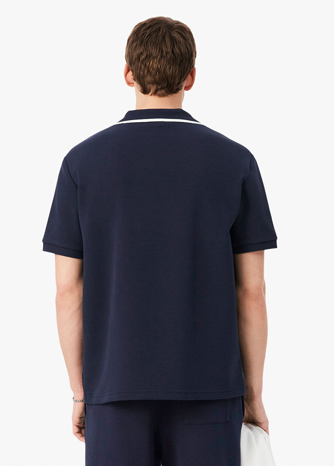 Lacoste Lacivert Loose Fit Polo Yaka Kısa Kollu Erkek T-Shirt görsel 3