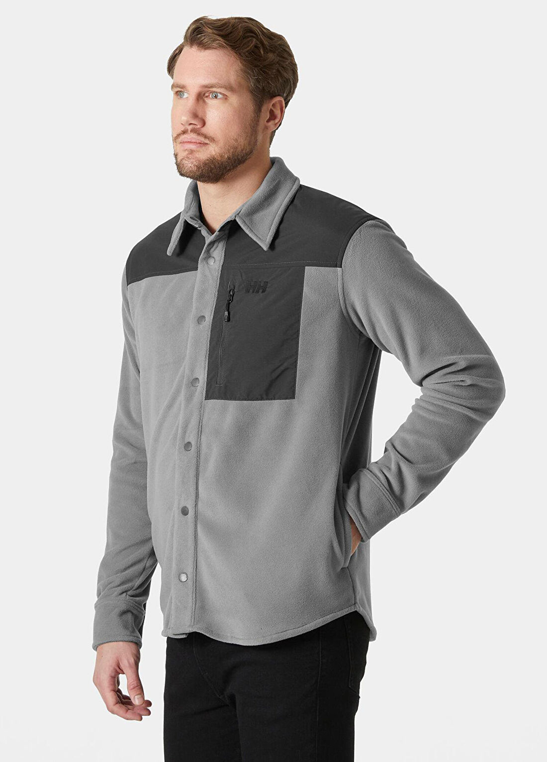 Helly Hansen Daybreaker Gri Erkek Polar Gömlek görsel 2