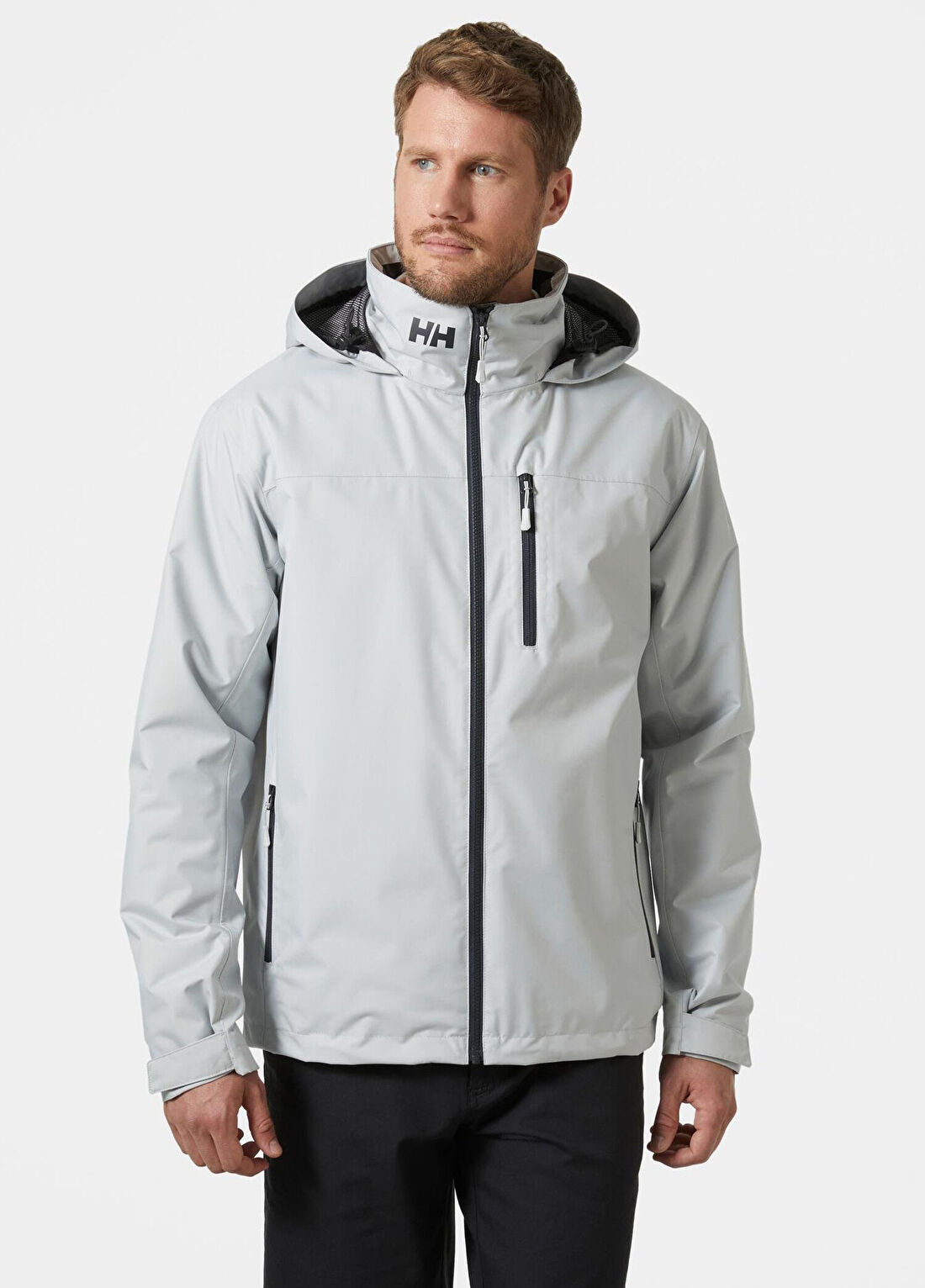Helly Hansen Crew Hooded Midlayer Grey Fog Polarlı Erkek Mont 2