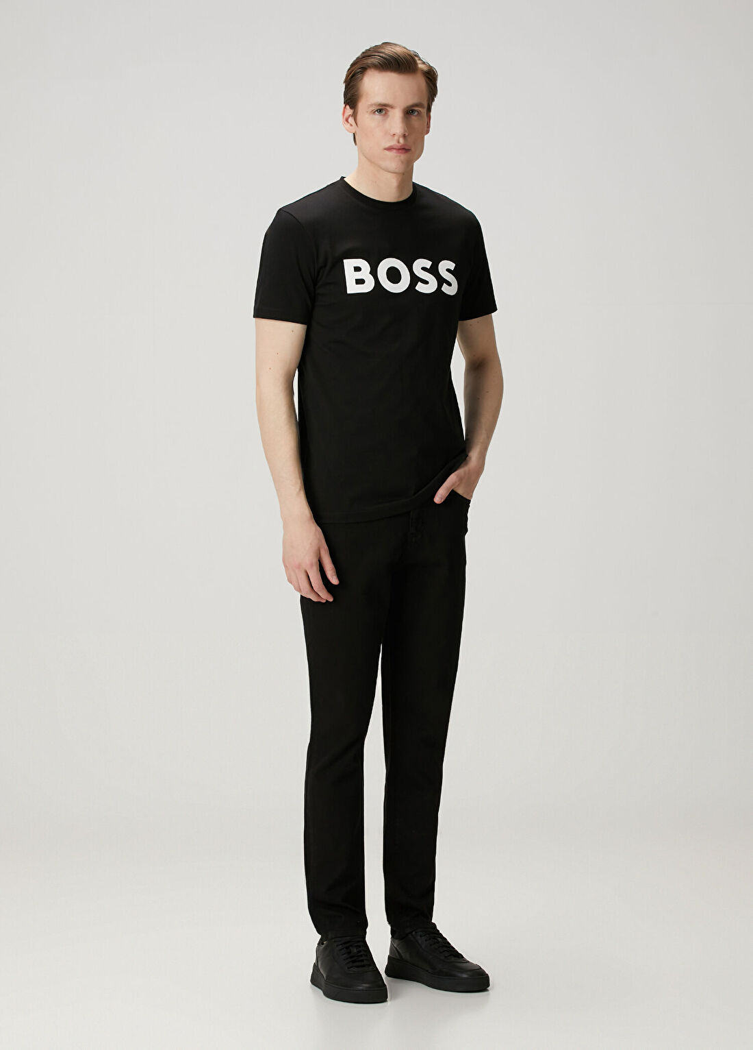 Boss Regular Fit Siyah T-shirt görsel 2