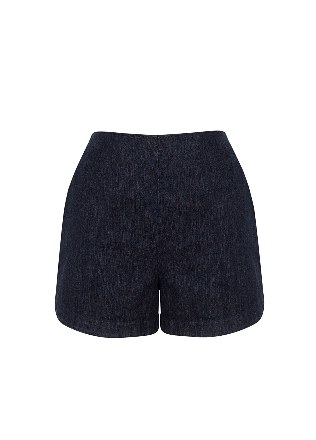 Salta Lacivert Koton Gabardin Boxy Fit Kadın Şort