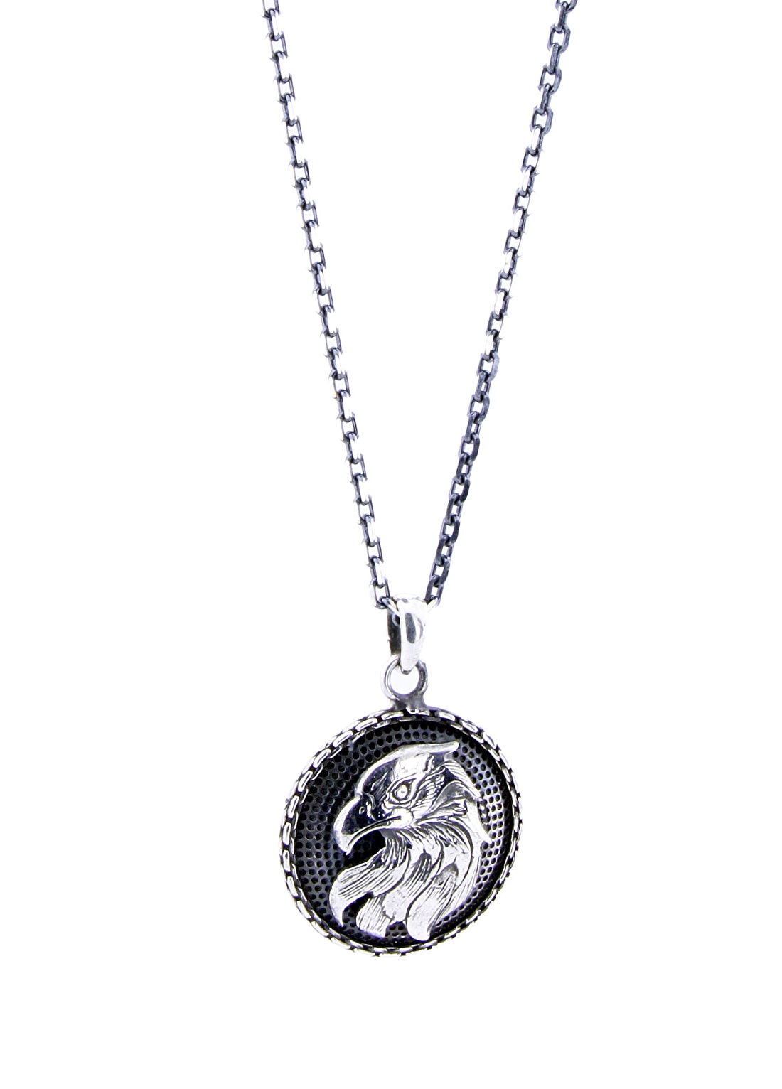 Boga Warrior Chain Shield Eagle Erkek Gümüş Kolye