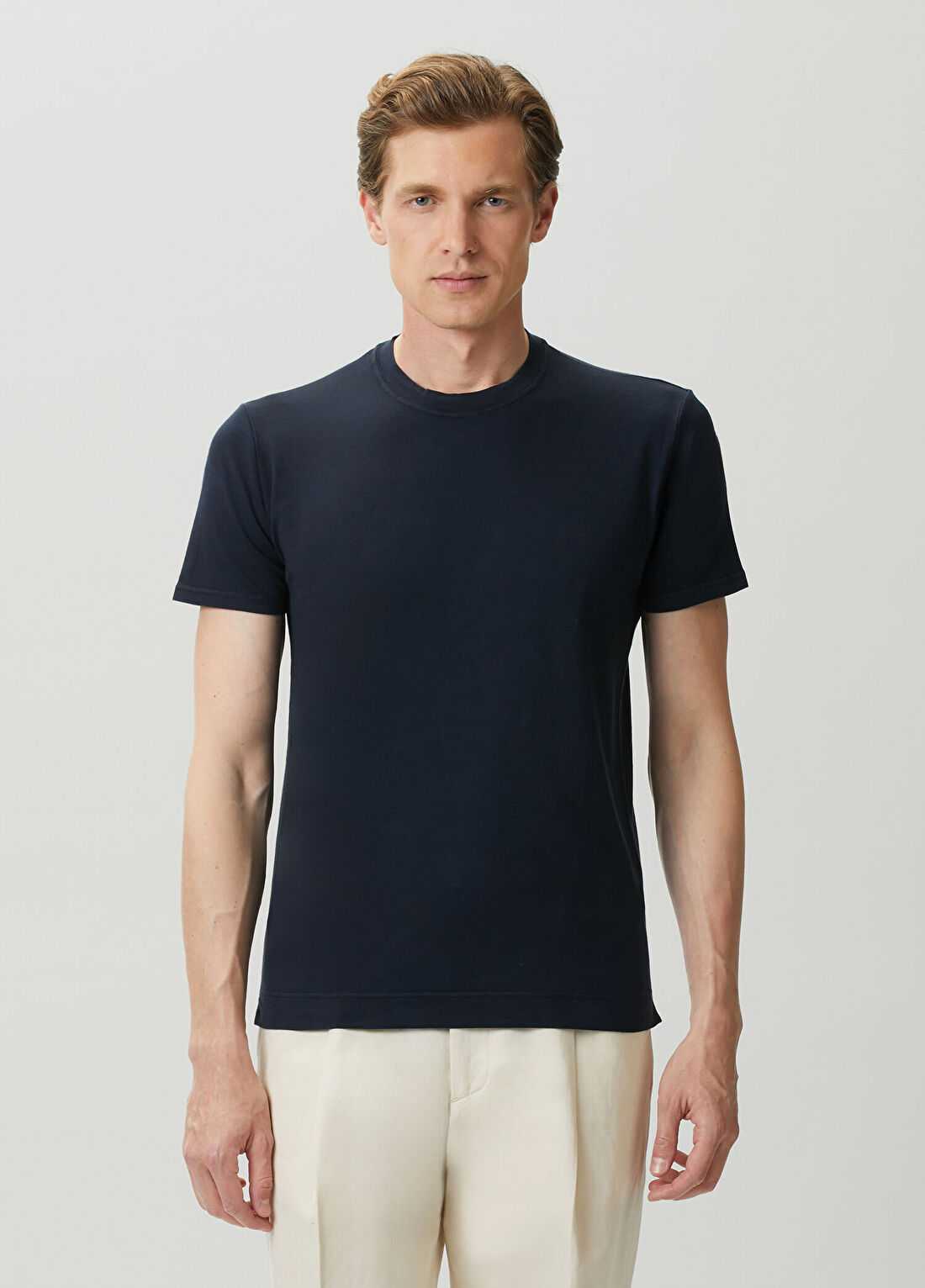 Fedeli Lacivert Basic T-shirt