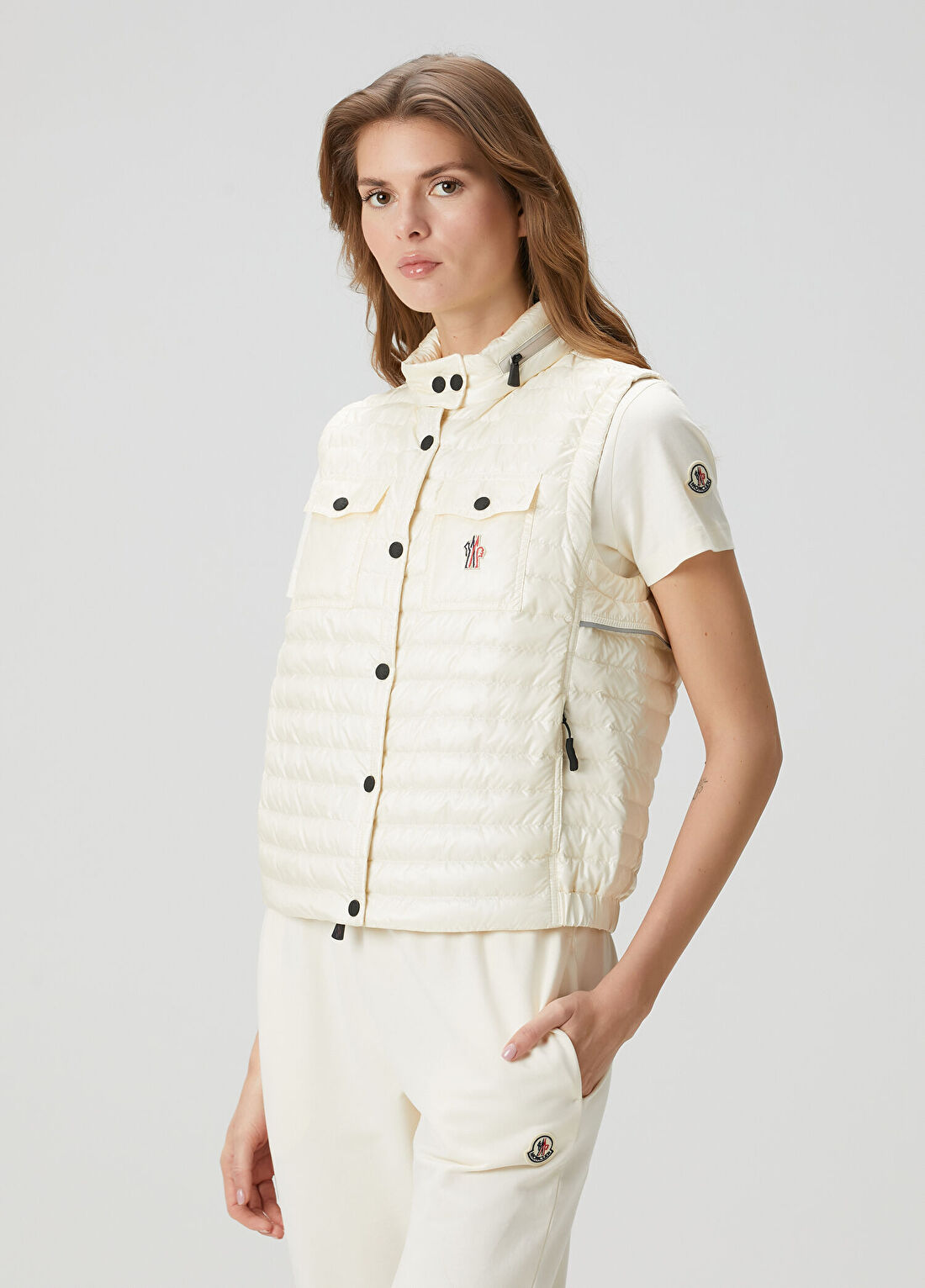 Moncler Grenoble Beyaz Yelek