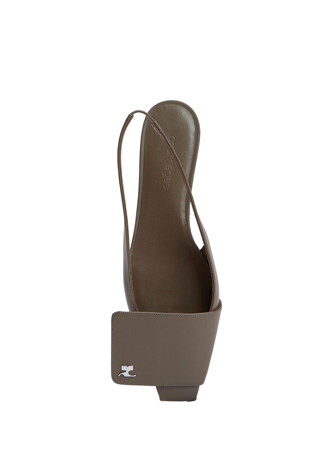 Courreges Fold Vizon Logolu Deri Babet görsel 4