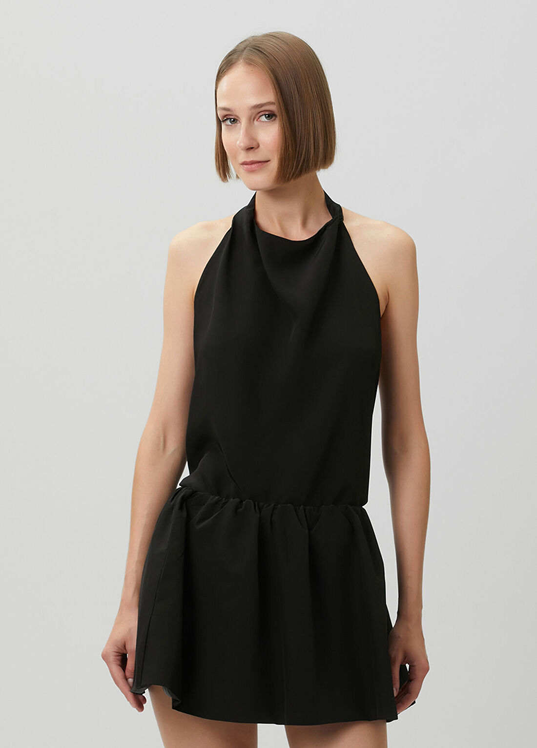 Wardrobe Nyc Siyah Halter Yaka Bluz