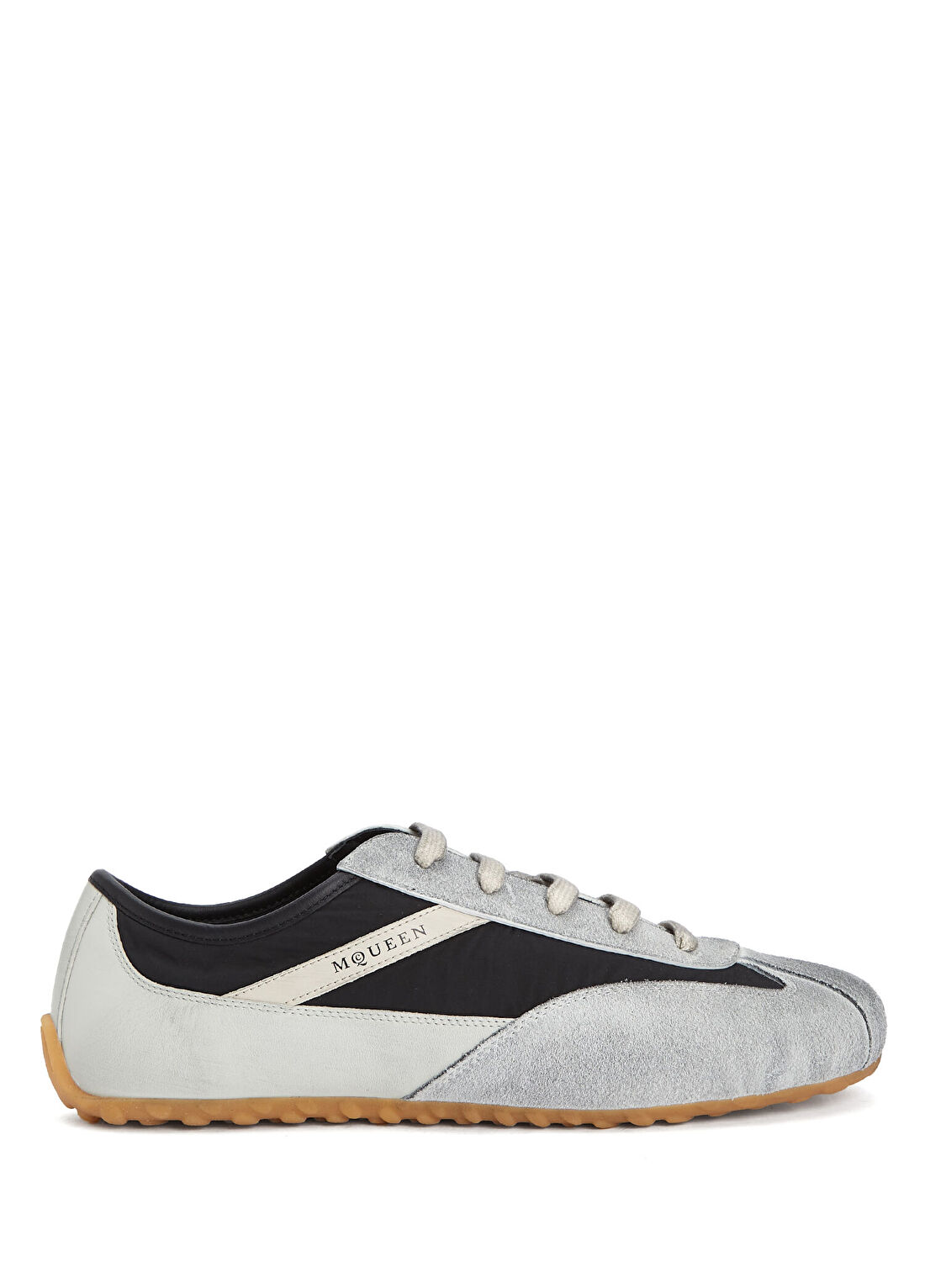 McQueen Boxe Siyah Gri Erkek Süet Sneaker