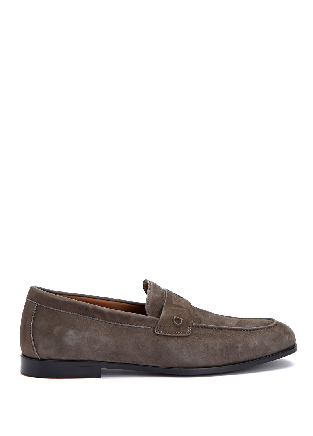 Ferragamo Gri Erkek Nubuk Loafer