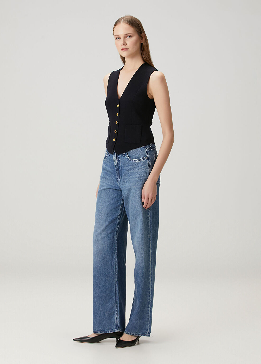 Rag&Bone Portia Lacivert Yelek görsel 2