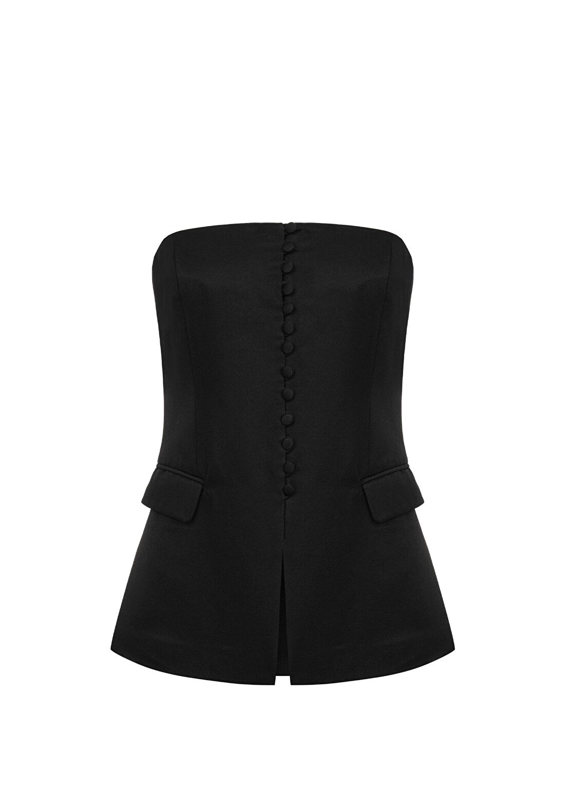Feel The Lotus Dakota Top Black Kadın Straplez Bluz