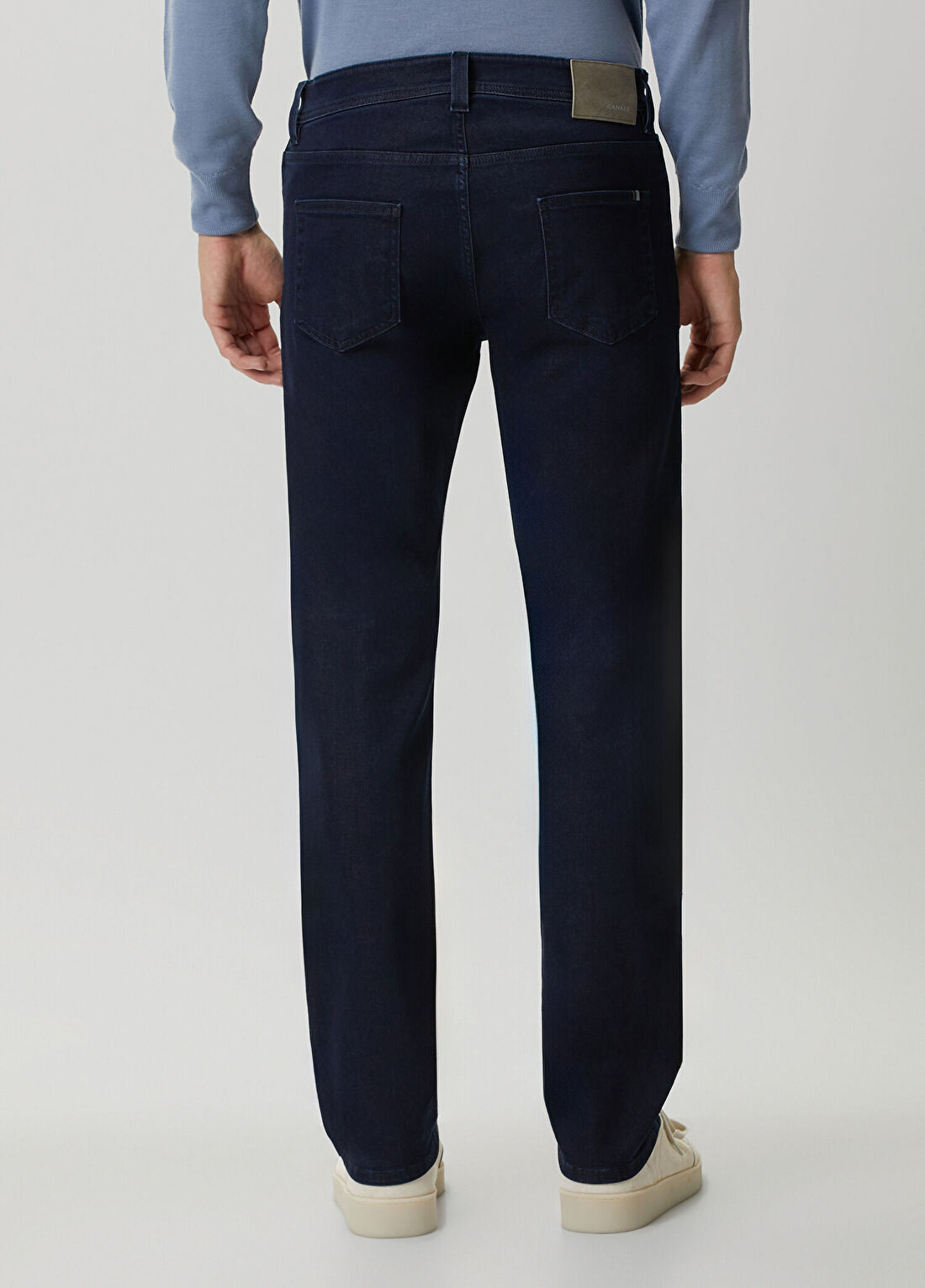 Canali Lacivert Jean Pantolon görsel 3