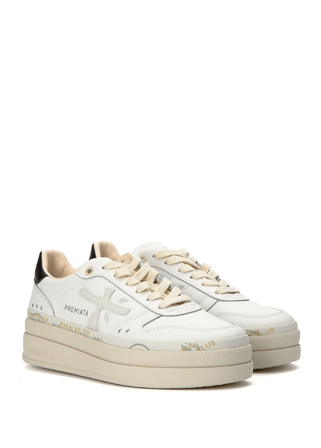 Premiata Micol Beyaz Kadın Deri Sneaker görsel 2