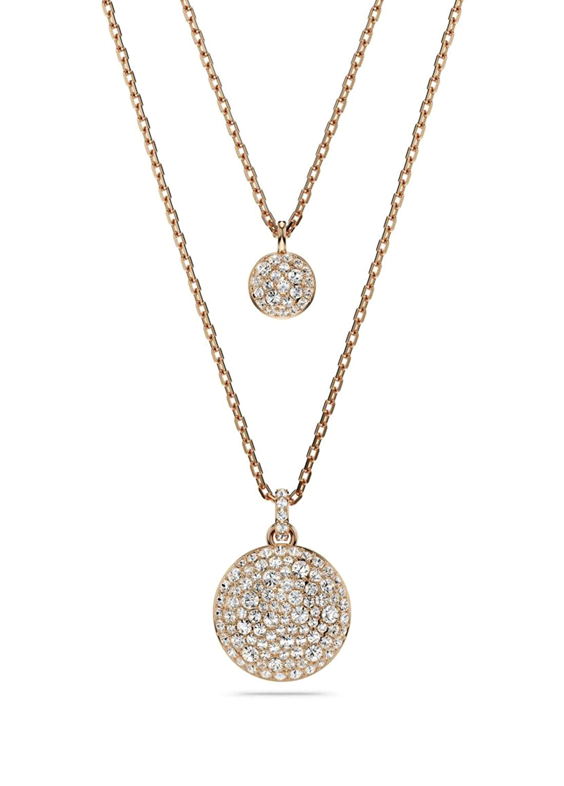 Swarovski Meteora Pend S Layer Cry Ros Rose Gold Kadın Kolye 5683449