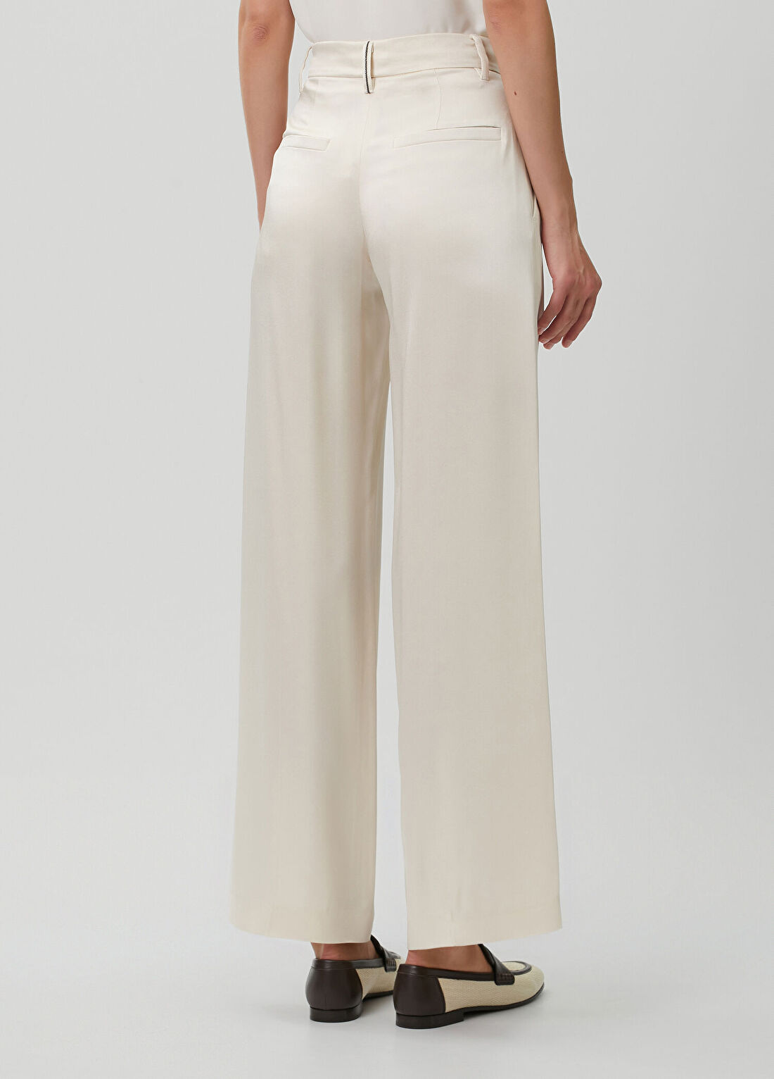 Brunello Cucinelli Krem Pantolon görsel 4