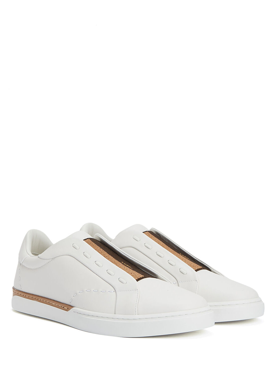 Fendi Beyaz Erkek Deri Sneaker görsel 2