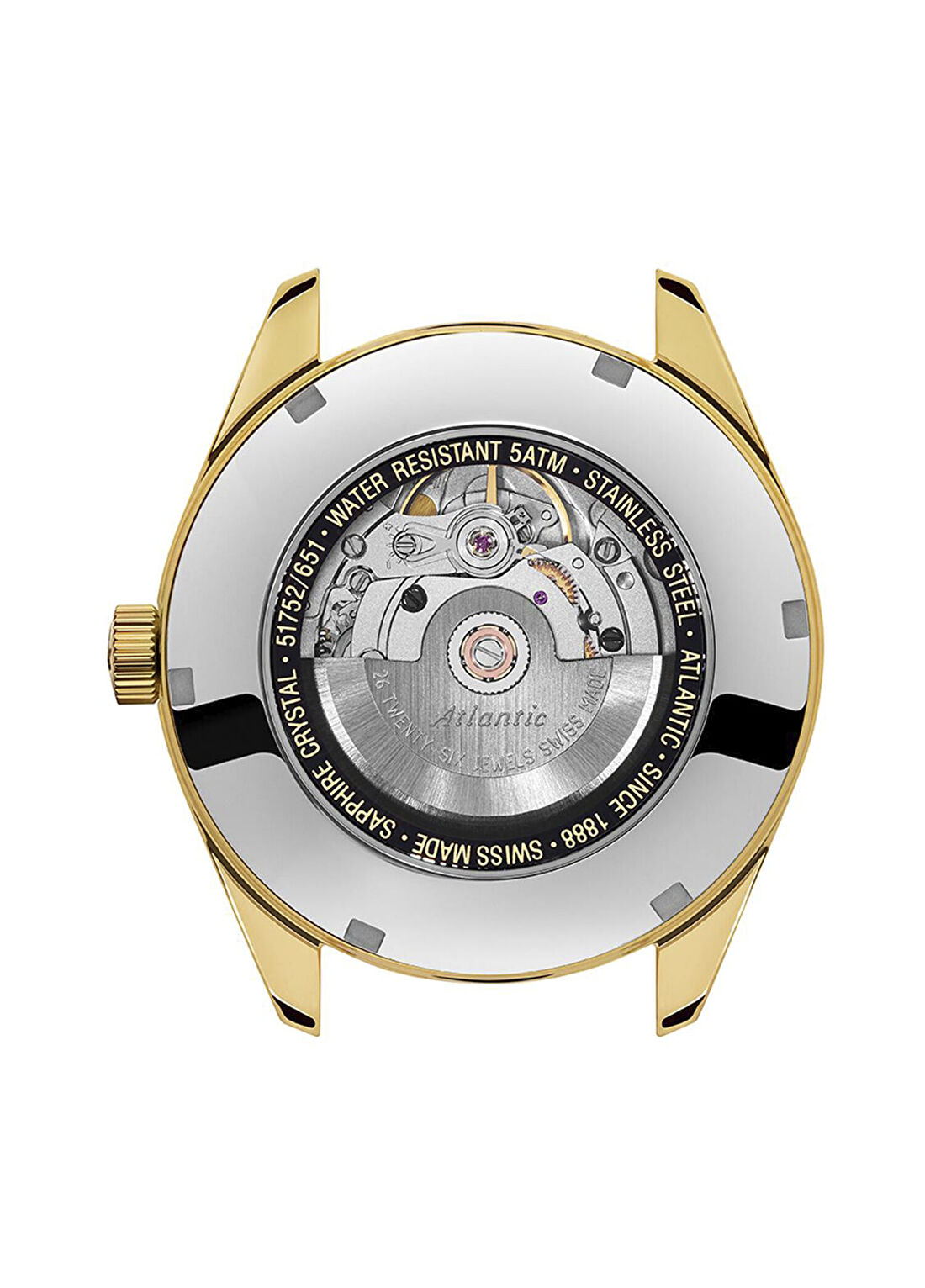 Atlantic Worldmaster Art Deco Altın Rengi Çelik Erkek Kol Saati görsel 2