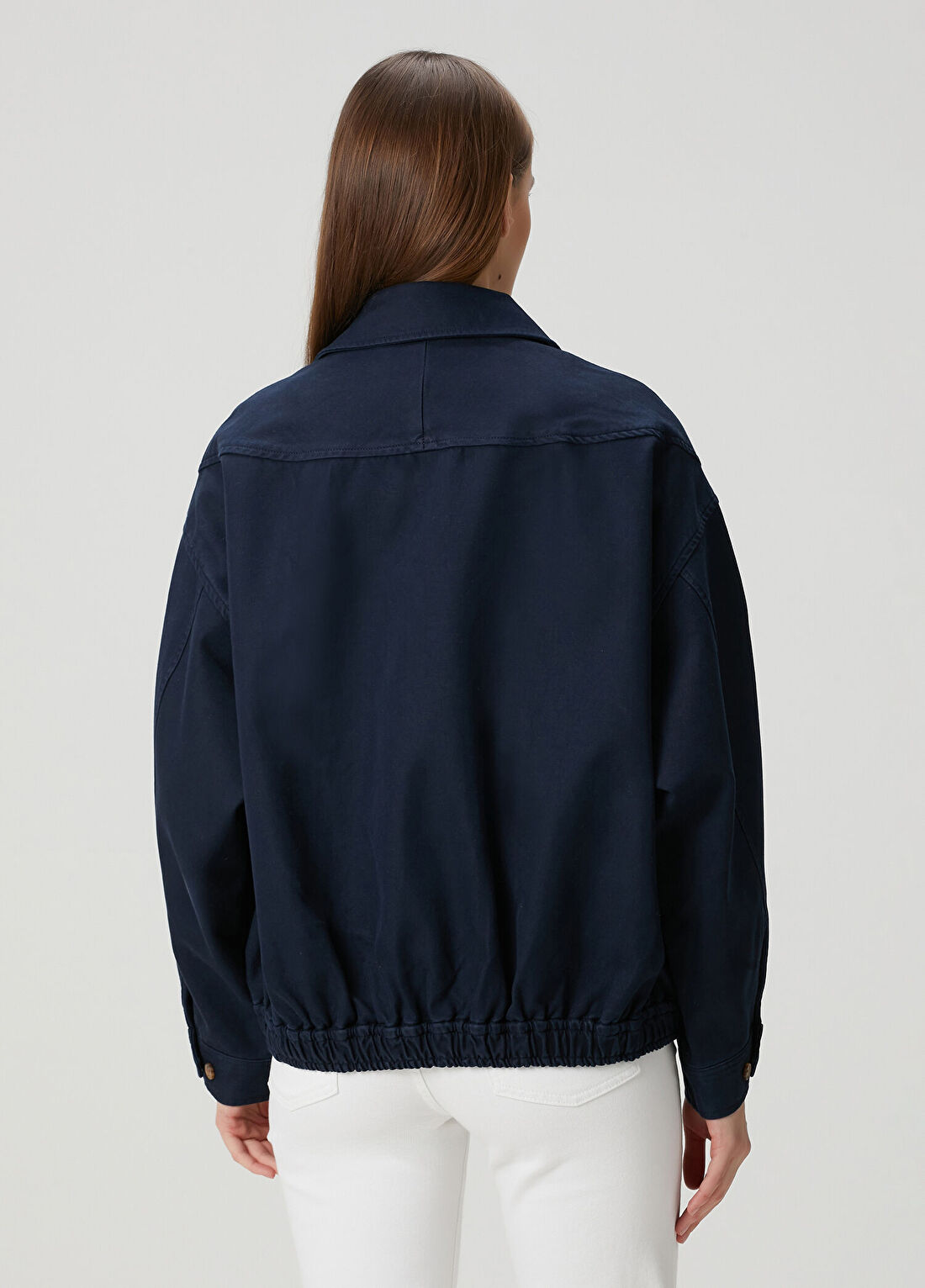 Polo Ralph Lauren Lacivert Logo Nakışlı Bomber Ceket görsel 4