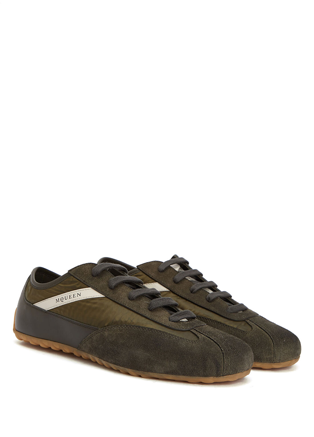 McQueen Boxe Yeşil Erkek Süet Sneaker görsel 2
