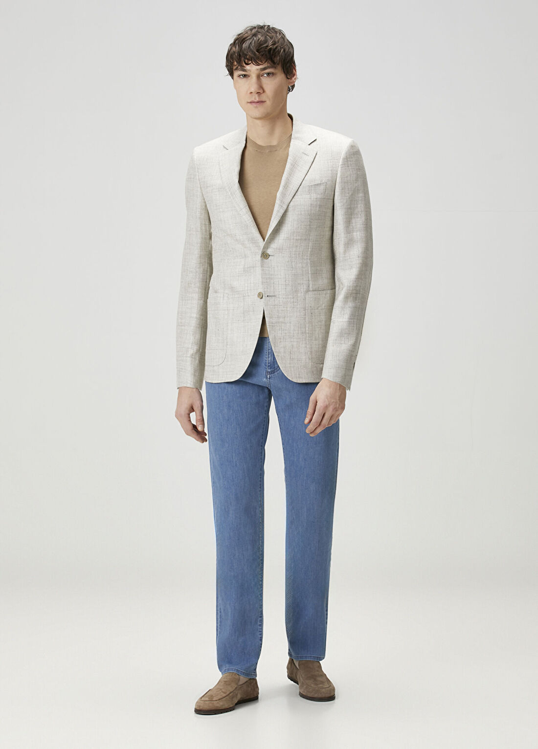 Canali Açık Mavi Jean Pantolon