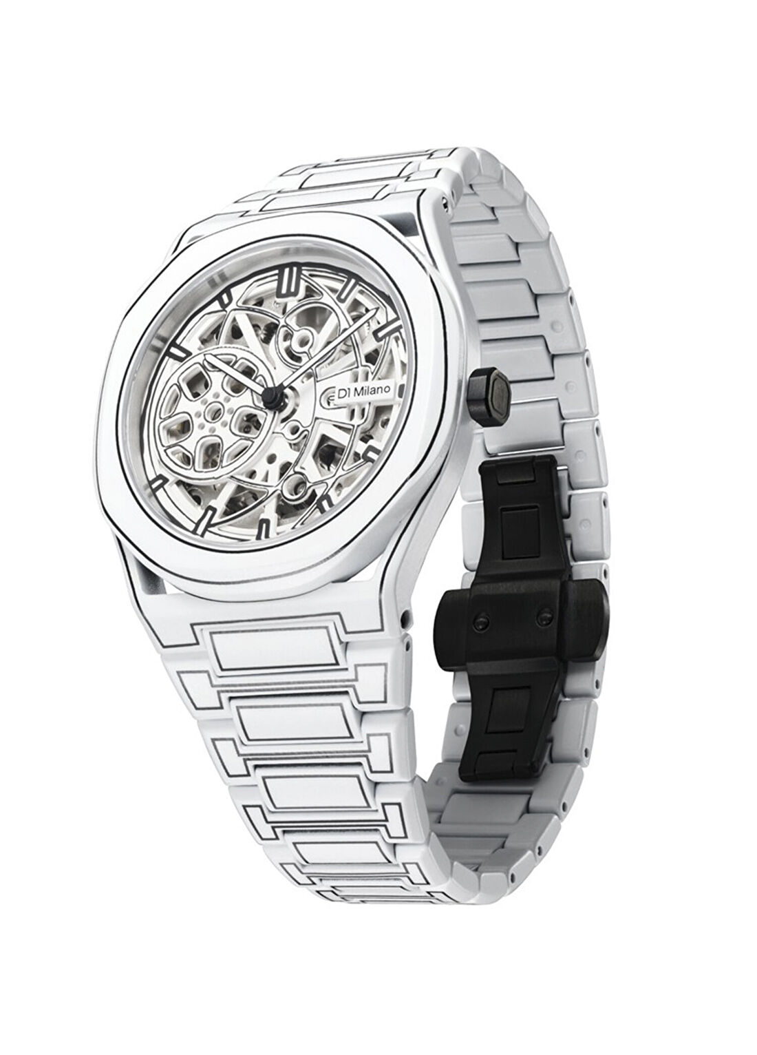 D1 Milano Skeleton White Sketch SKBJ20 Metal Erkek Kol Saati görsel 2