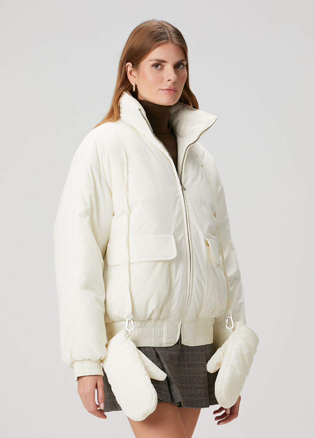 Golden Goose Krem Dolgulu Mont