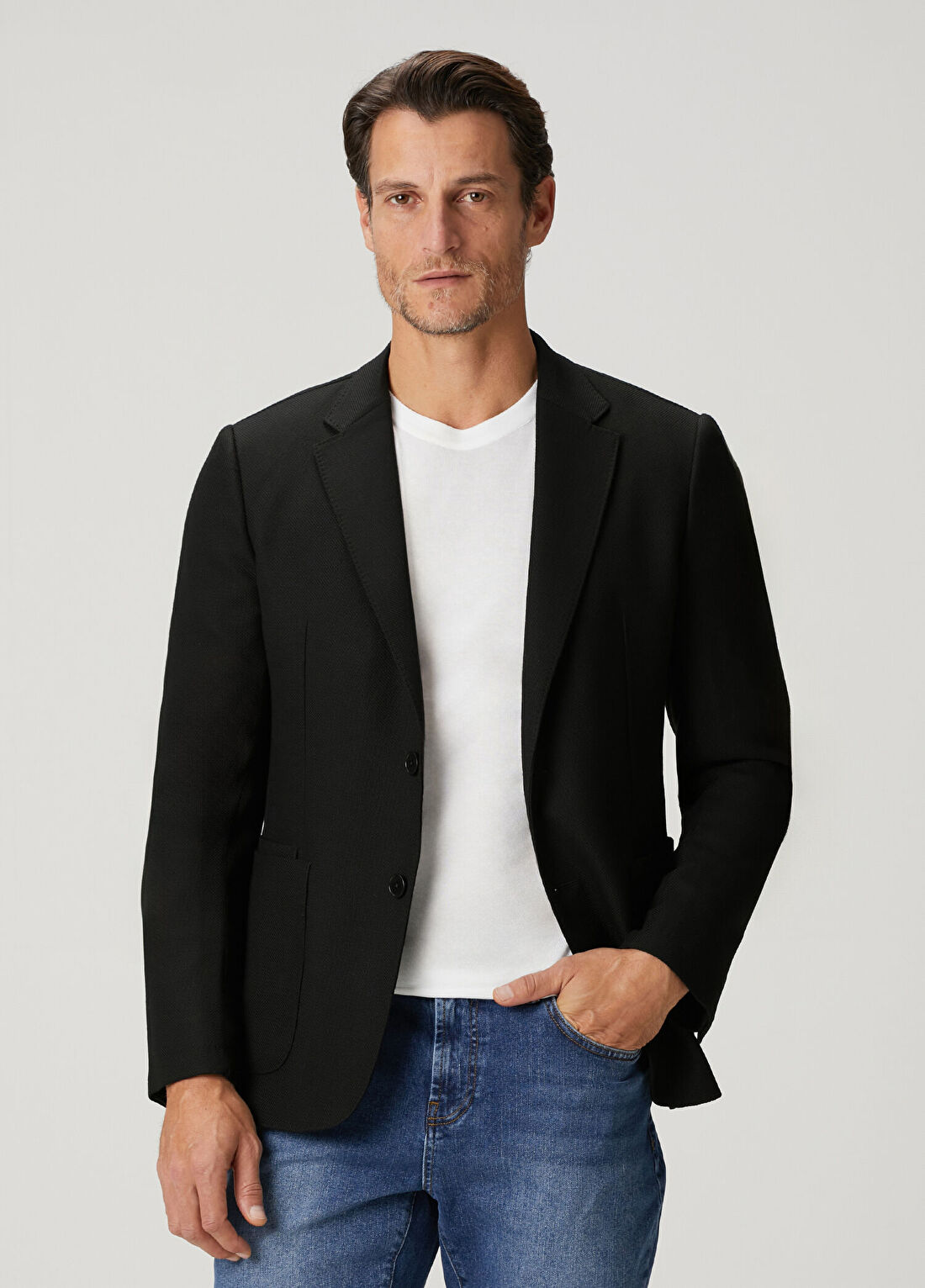 Zegna Siyah Yün Formal Ceket