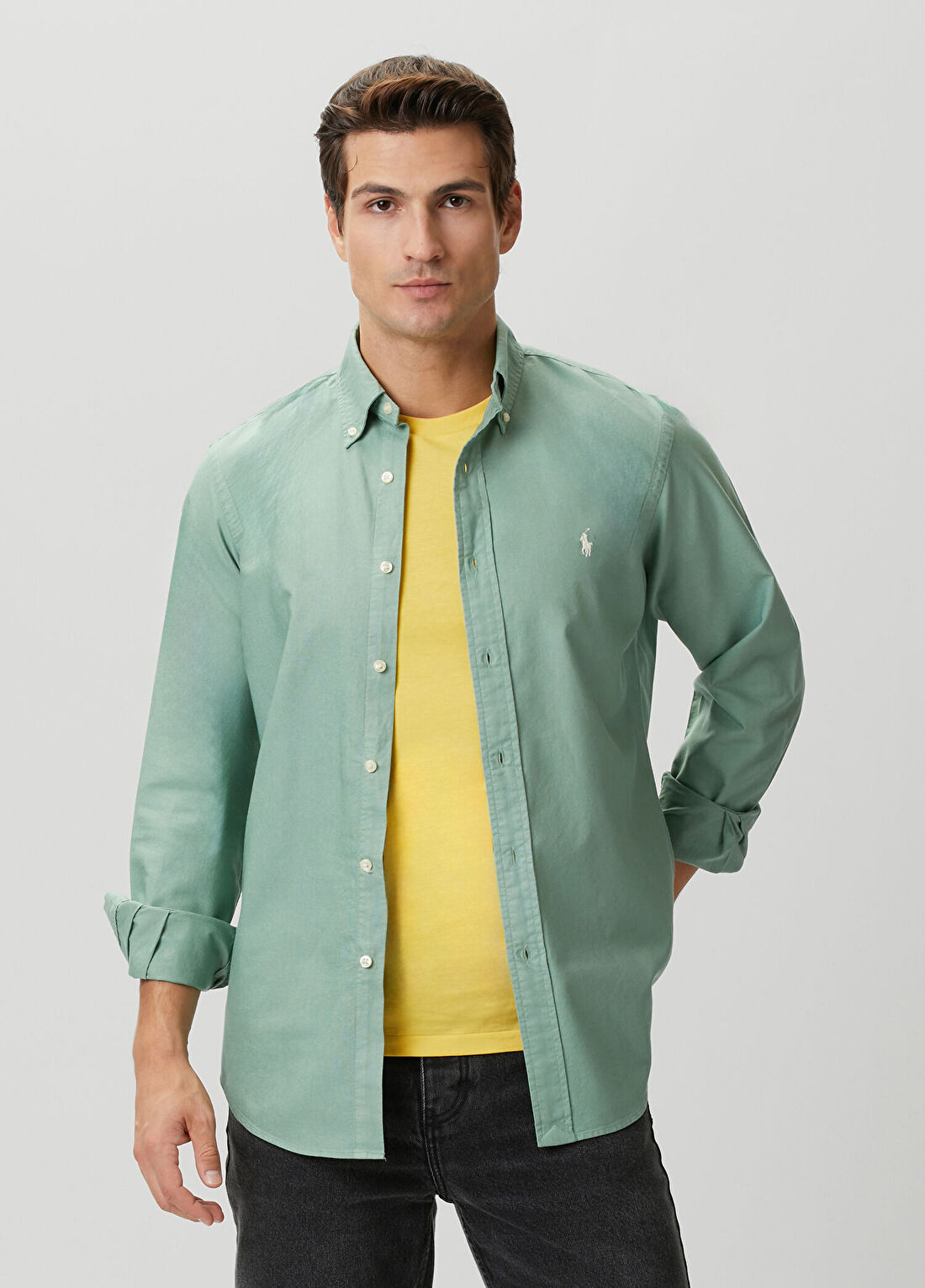 Polo Ralph Lauren Regular Fit Yeşil Oxford Gömlek