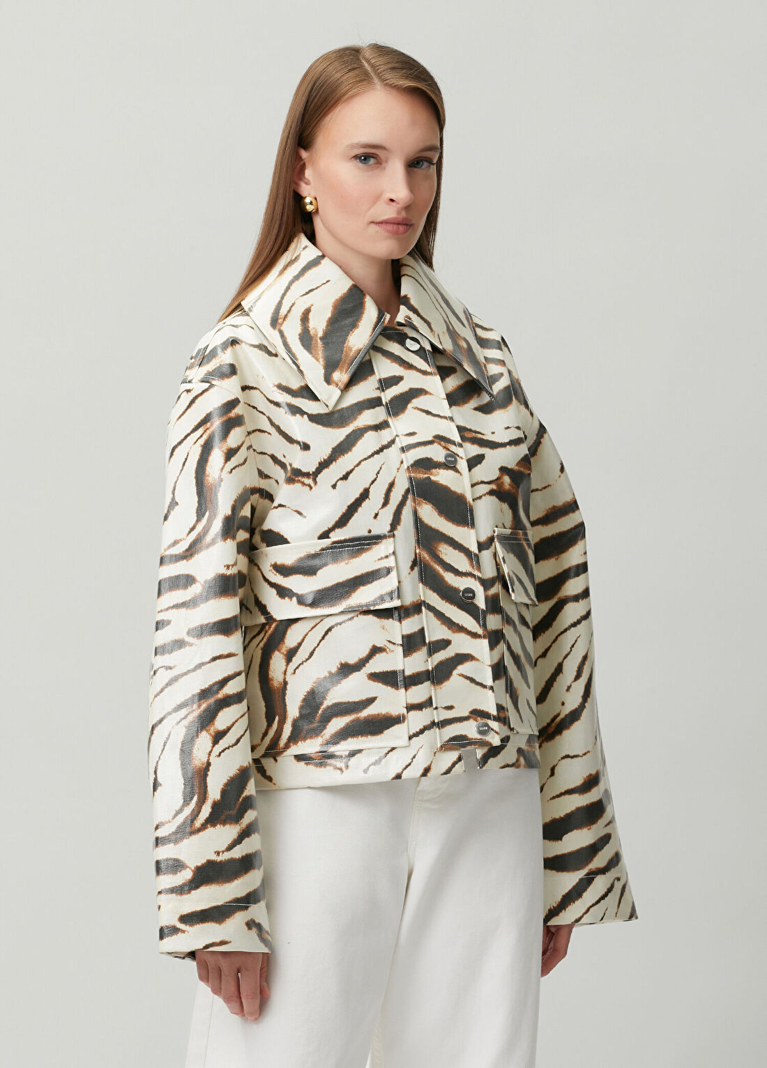 Ganni Zebra Desenli Ceket