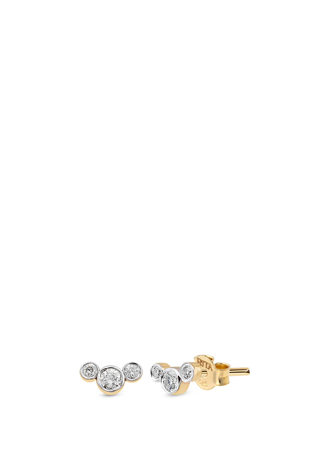 Rita Fine Jewelry Trio Pırlantalı Kadın Altın Küpe
