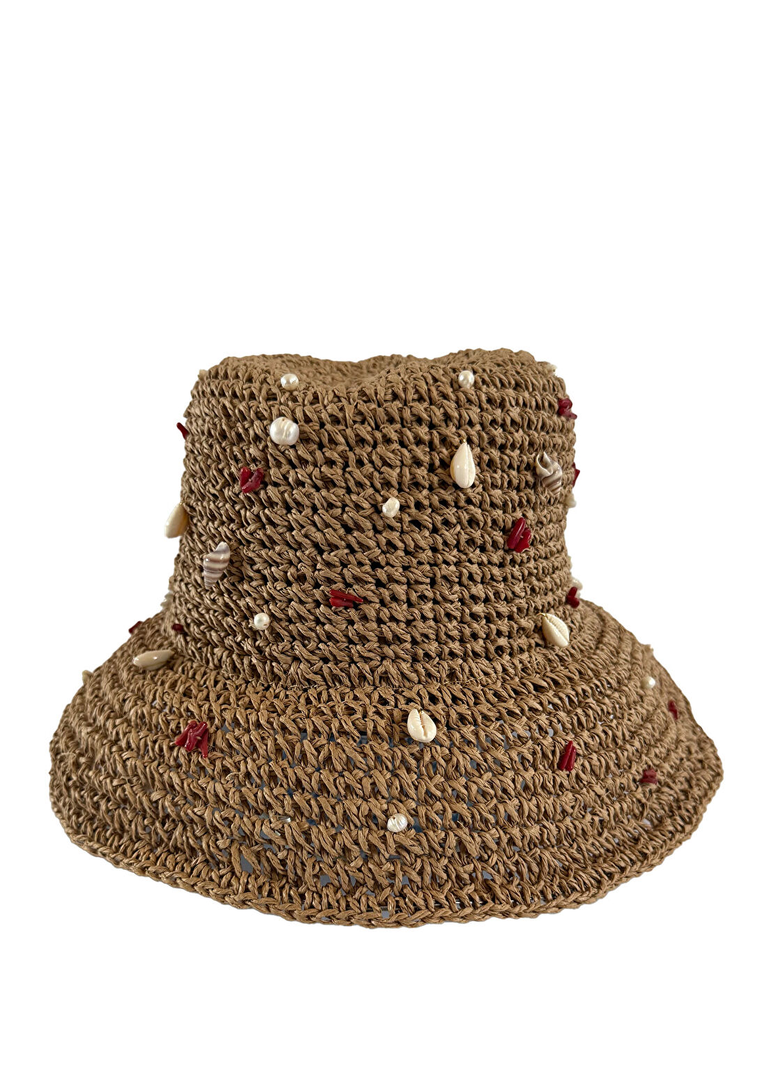 Maison Axia Bej Kadın Hasır Şapka