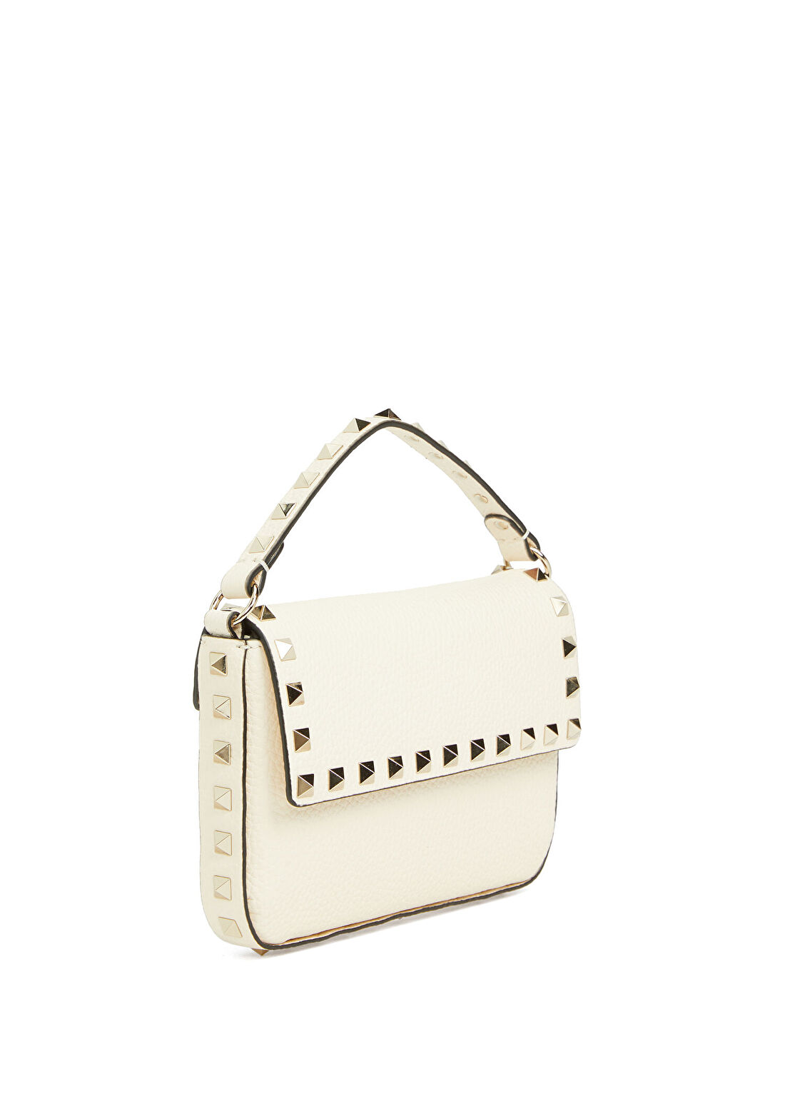 Valentino Garavani Rockstud Mini Ekru Kadın Deri Çapraz Çanta görsel 3