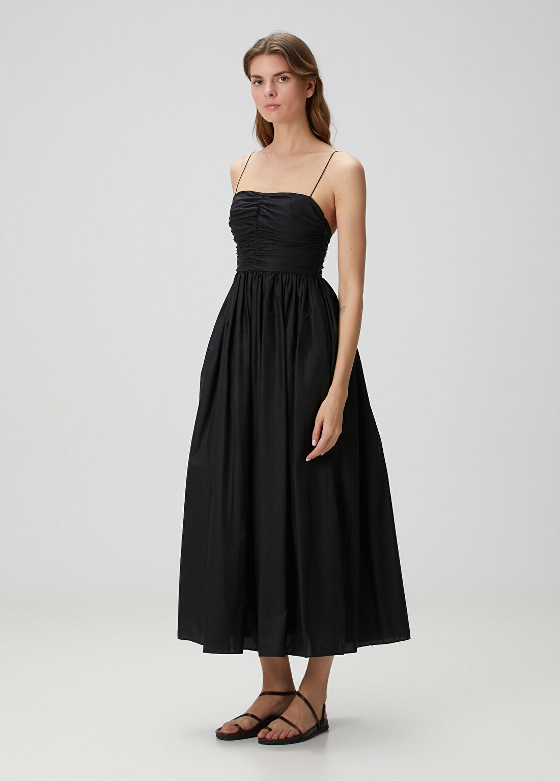 Matteau Swim Siyah Midi Plaj Elbisesi görsel 3