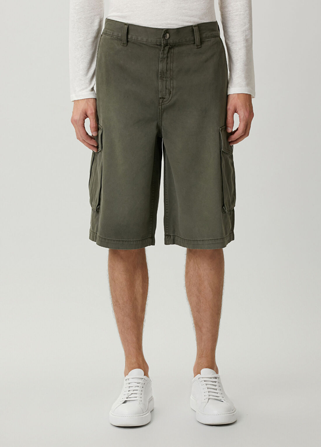 7 For All Mankind Haki Şort görsel 2